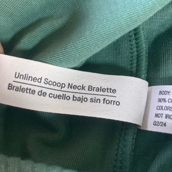 Auden Unlined Scoop Neck Bralette Medium Teal Blue Green New - Picture 6 of 12